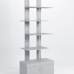 Стеллаж Куб №5 с тумбой Т-25, Серый