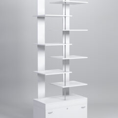 Стеллаж Куб №6 с тумбой Т-16, Белый