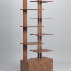 Стеллаж Куб №6 с тумбой Т-19, Орех