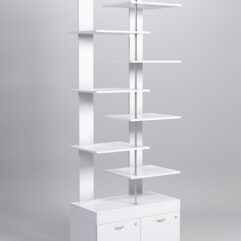 Стеллаж Куб №6 с тумбой Т-20, Белый