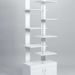 Стеллаж Куб №6 с тумбой Т-25, Белый