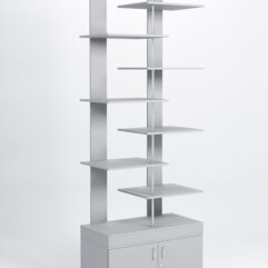 Стеллаж Куб №6 с тумбой Т-25, Серый