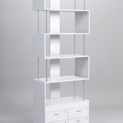 Стеллаж Куб №7 с тумбой Т-19, Белый