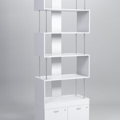 Стеллаж Куб №7 с тумбой Т-20, Белый