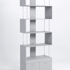 Стеллаж Куб №7 с тумбой Т-20, Серый