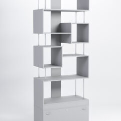 Стеллаж Куб №8 с тумбой Т-16, Серый