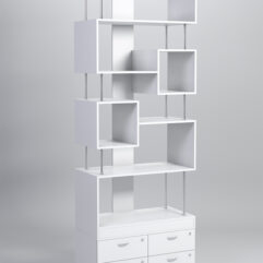 Стеллаж Куб №8 с тумбой Т-19, Белый