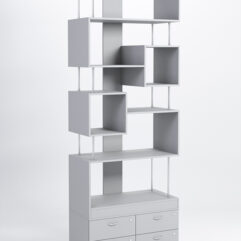 Стеллаж Куб №8 с тумбой Т-19, Серый