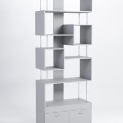 Стеллаж Куб №8 с тумбой Т-20, Серый