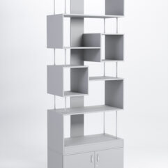 Стеллаж Куб №8 с тумбой Т-25, Серый