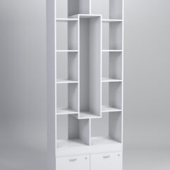 Стеллаж Куб №9 с тумбой Т-20, Белый