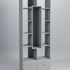 Стеллаж Куб №9 с тумбой Т-20, Серый