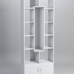 Стеллаж Куб №9 с тумбой Т-25, Белый