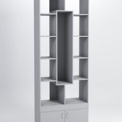 Стеллаж Куб №9 с тумбой Т-25, Серый