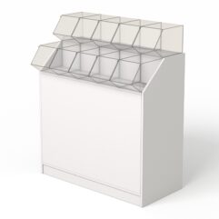 Прилавок c диспенсерами для конфет и орехов №1, Белый