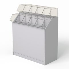 Прилавок c диспенсерами для конфет и орехов №1, Серый