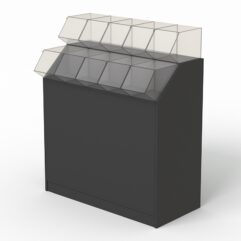 Прилавок c диспенсерами для конфет и орехов №1, Черный