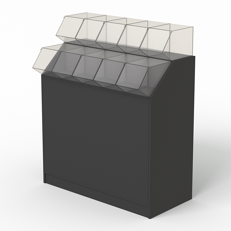 Прилавок c диспенсерами для конфет и орехов №1, Черный