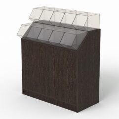 Прилавок c диспенсерами для конфет и орехов №1, Дуб Венге