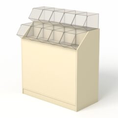 Прилавок c диспенсерами для конфет и орехов №1, Крем Вайс