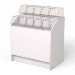 Прилавок c диспенсерами для конфет и орехов №2, Белый