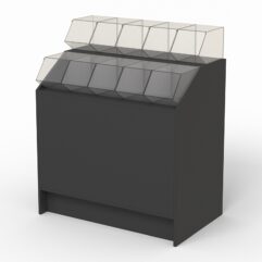 Прилавок c диспенсерами для конфет и орехов №2, Черный