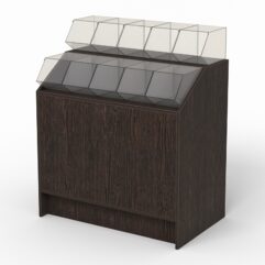 Прилавок c диспенсерами для конфет и орехов №2, Дуб Венге