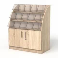 Прилавок c диспенсерами для конфет и орехов №3, Дуб Сонома