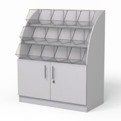 Прилавок c диспенсерами для конфет и орехов №3, Серый