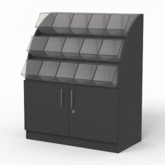 Прилавок c диспенсерами для конфет и орехов №3, Черный