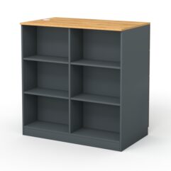 Кассовый стол №1а, Темно-серый и Дуб Золотистый