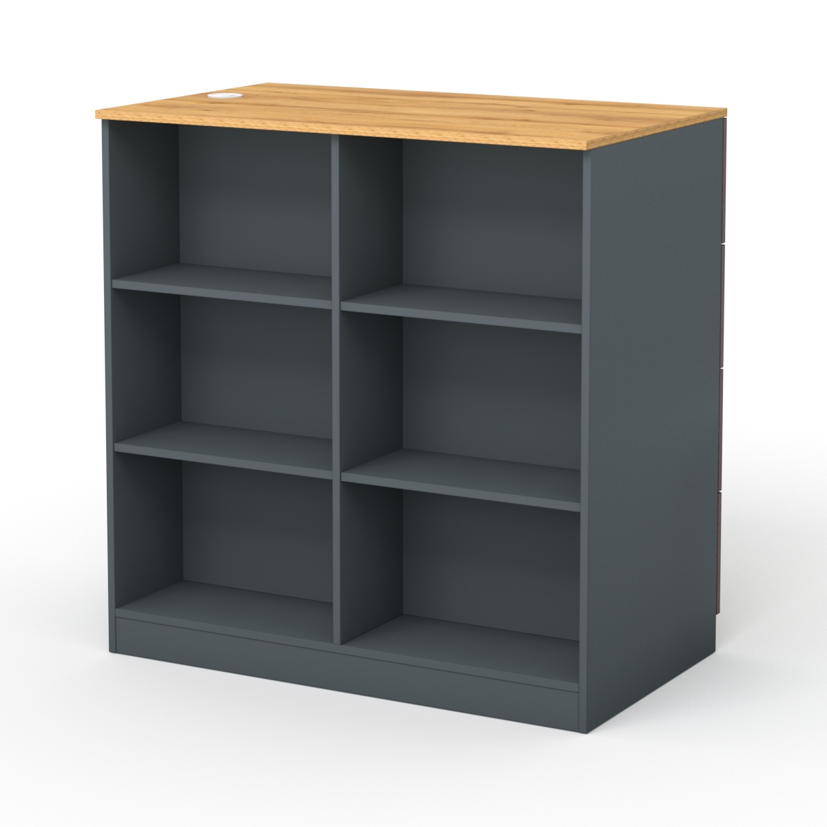 Кассовый стол №1а, Темно-серый и Дуб Золотистый