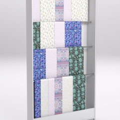 Стеллаж из ДСП для одежды,тканей и штор №1-1200, Белый