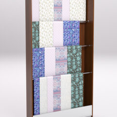 Стеллаж из ДСП для одежды,тканей и штор №1-1200, Белый и Орех