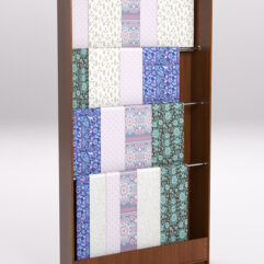 Стеллаж из ДСП для одежды,тканей и штор №1-1200, Орех