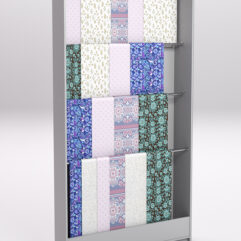 Стеллаж из ДСП для одежды,тканей и штор №1-1200, Серый