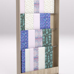 Стеллаж из ДСП для одежды,тканей и штор №1-1200, Дуб Сонома