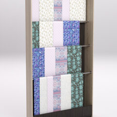 Стеллаж из ДСП для одежды,тканей и штор №1-1200, Дуб Сонома и Дуб Венге