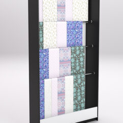 Стеллаж из ДСП для одежды,тканей и штор №1А-1200, Черный с белым