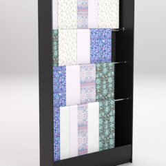 Стеллаж из ДСП для одежды,тканей и штор №1А-1200, Черный