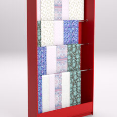 Стеллаж из ДСП для одежды,тканей и штор №1А-1200, Красный
