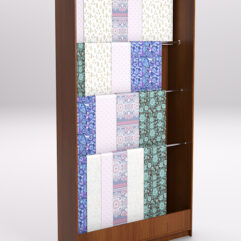 Стеллаж из ДСП для одежды,тканей и штор №1А-1200, Орех