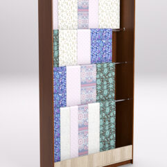 Стеллаж из ДСП для одежды,тканей и штор №1А-1200, Орех и Дуб Сонома