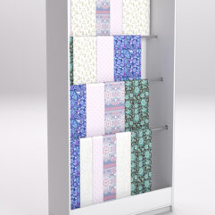 Стеллаж из ДСП для одежды,тканей и штор №1Б-1200, Белый