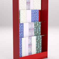 Стеллаж из ДСП для одежды,тканей и штор №1Б-1200, Красный