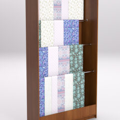 Стеллаж из ДСП для одежды,тканей и штор №1Б-1200, Орех