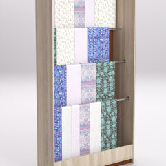 Стеллаж из ДСП для одежды,тканей и штор №1Б-1200, Орех и Дуб Сонома