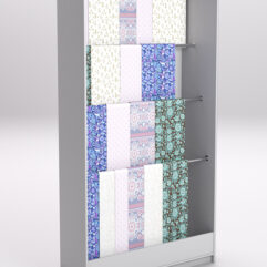 Стеллаж из ДСП для одежды,тканей и штор №1Б-1200, Серый