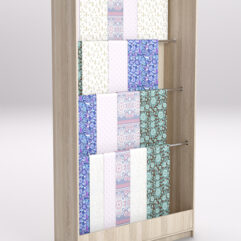 Стеллаж из ДСП для одежды,тканей и штор №1Б-1200, Дуб Сонома