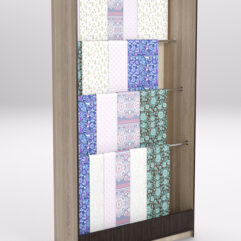 Стеллаж из ДСП для одежды,тканей и штор №1Б-1200, Дуб Венге и Дуб Сонома